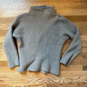 Vince Women’s Cashmere Wool Sweater, Mock Neck, Small, Luxury, Brown